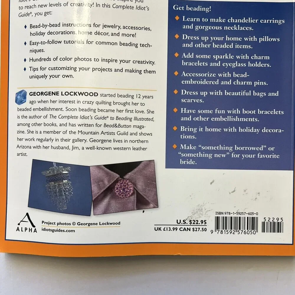 Complete Idiots Guide Beading Projects Illustrated Paperback Georgene Lockwood